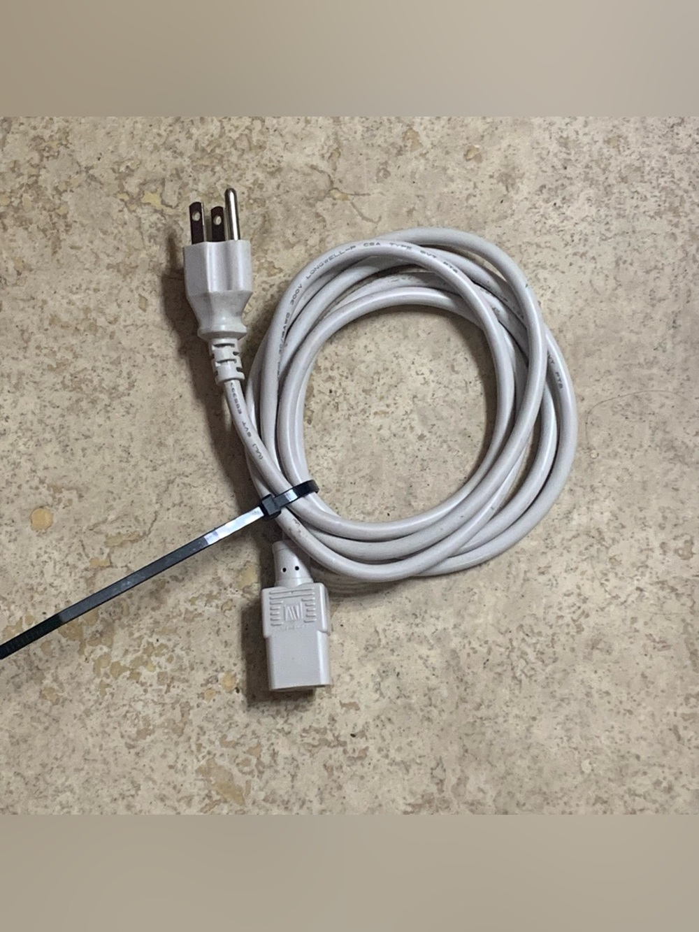 Longwell E55333 VW-1 3C/18AWG 300V TYPE SVT Computer Desktop Monitor Power Cord